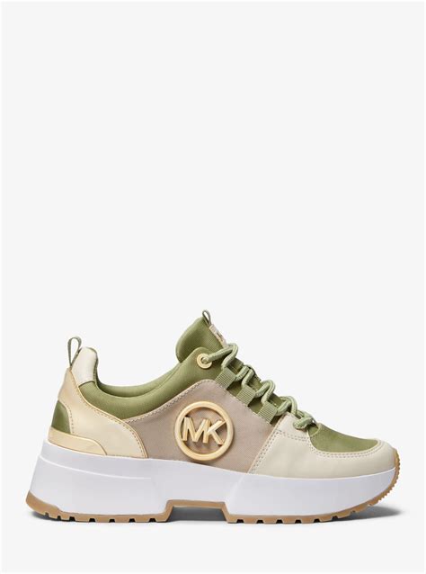 michael kors cosmo trainer white|Cosmo Canvas Trainer .